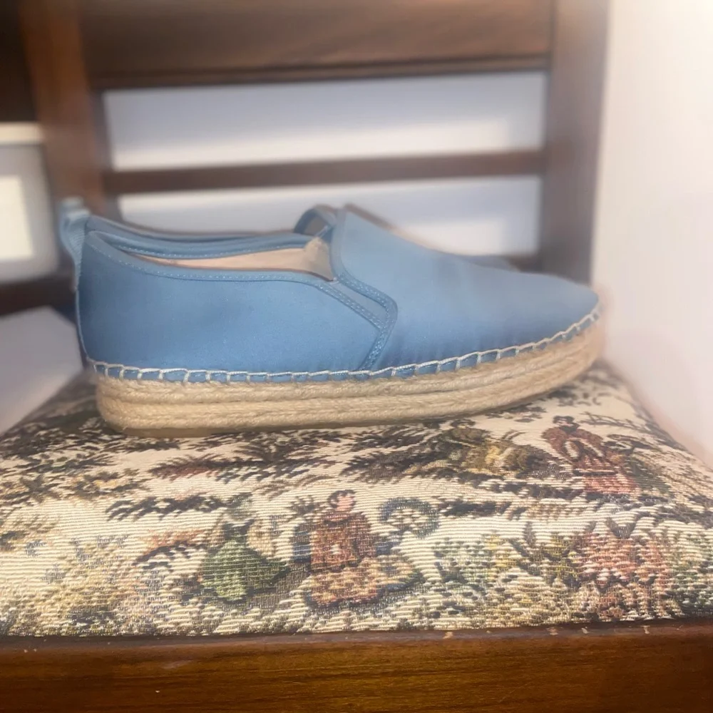 Sam Edelman Carrin Blue Satin Espadrilles • Women’s 8.5 💙